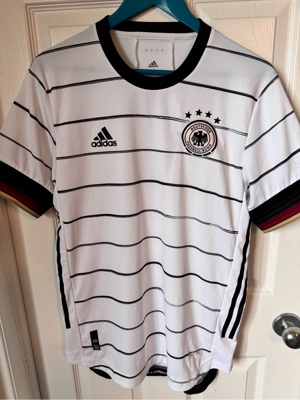 Mens Adidas Aero Ready Germany 2020 World Cup Soccer Jersey Medium Slim Fit - Picture 7 of 14